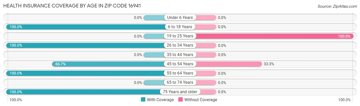 Health Insurance Coverage by Age in Zip Code 16941