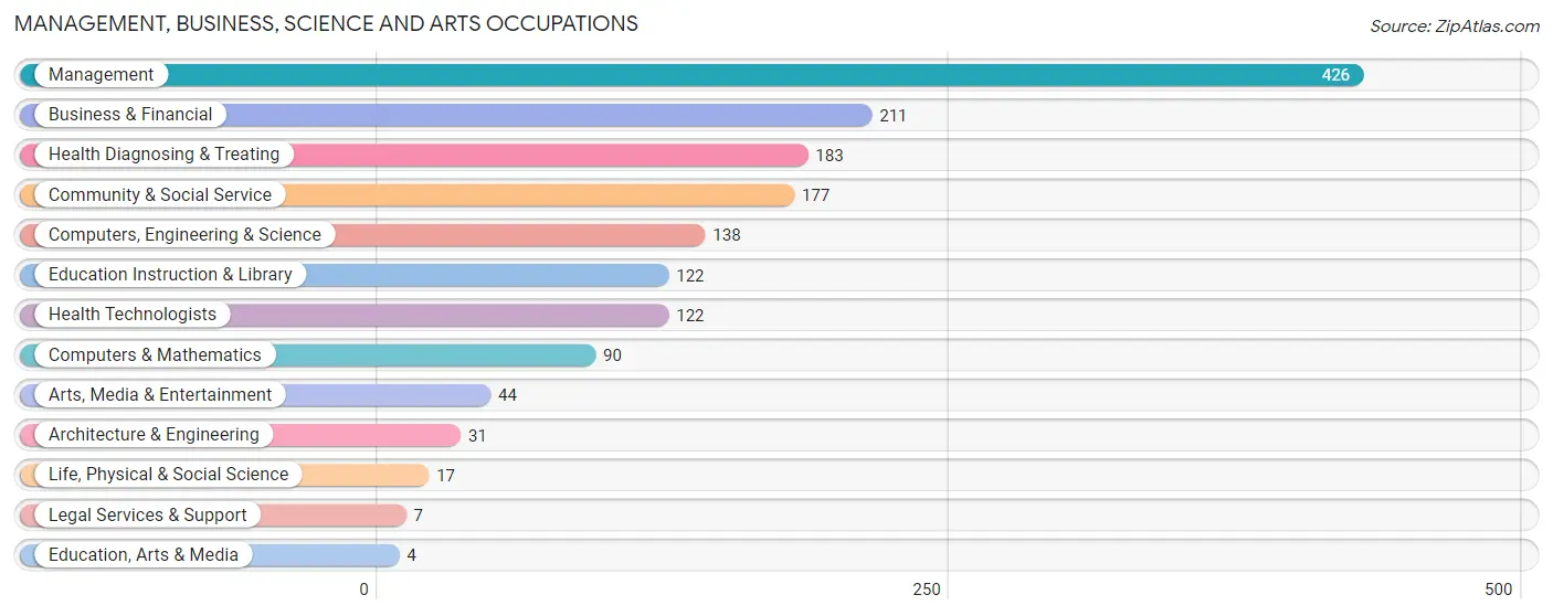 Management, Business, Science and Arts Occupations in Zip Code 17032