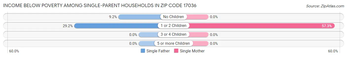 Income Below Poverty Among Single-Parent Households in Zip Code 17036