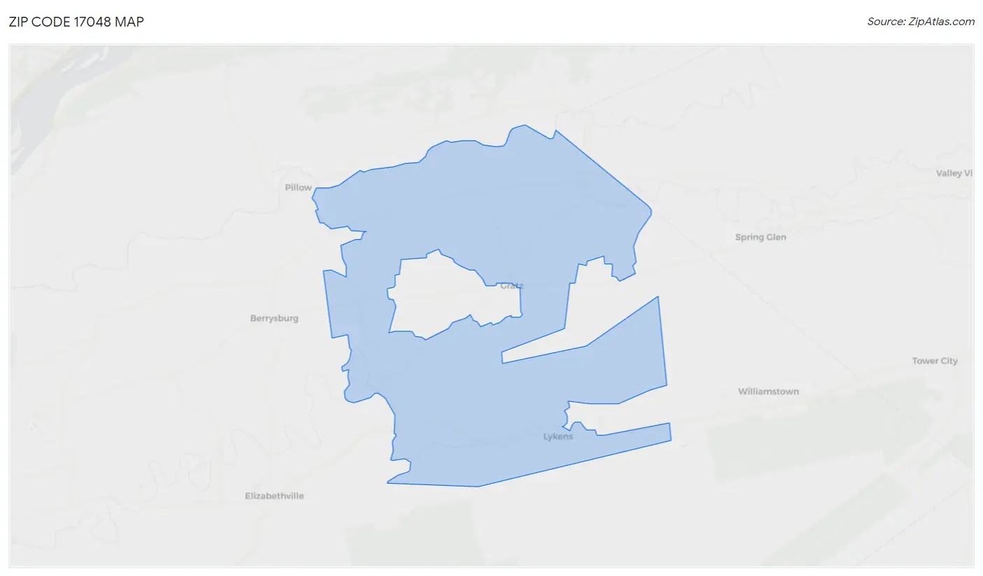 Zip Code 17048 Map