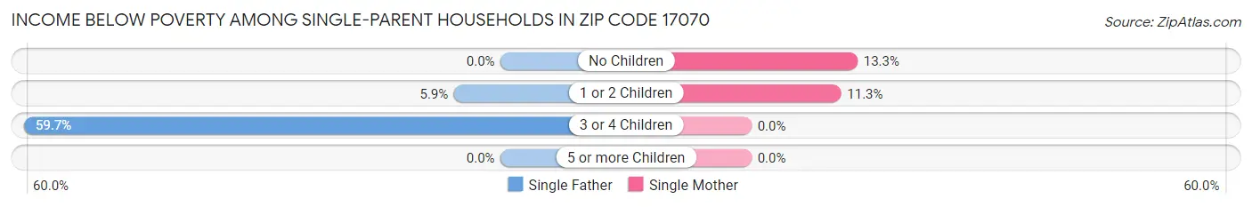 Income Below Poverty Among Single-Parent Households in Zip Code 17070