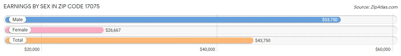 Earnings by Sex in Zip Code 17075