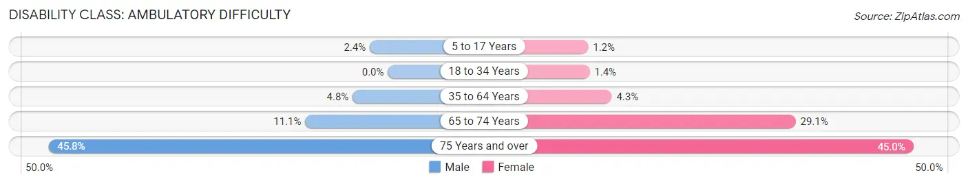 Disability in Zip Code 17109: <span>Ambulatory Difficulty</span>