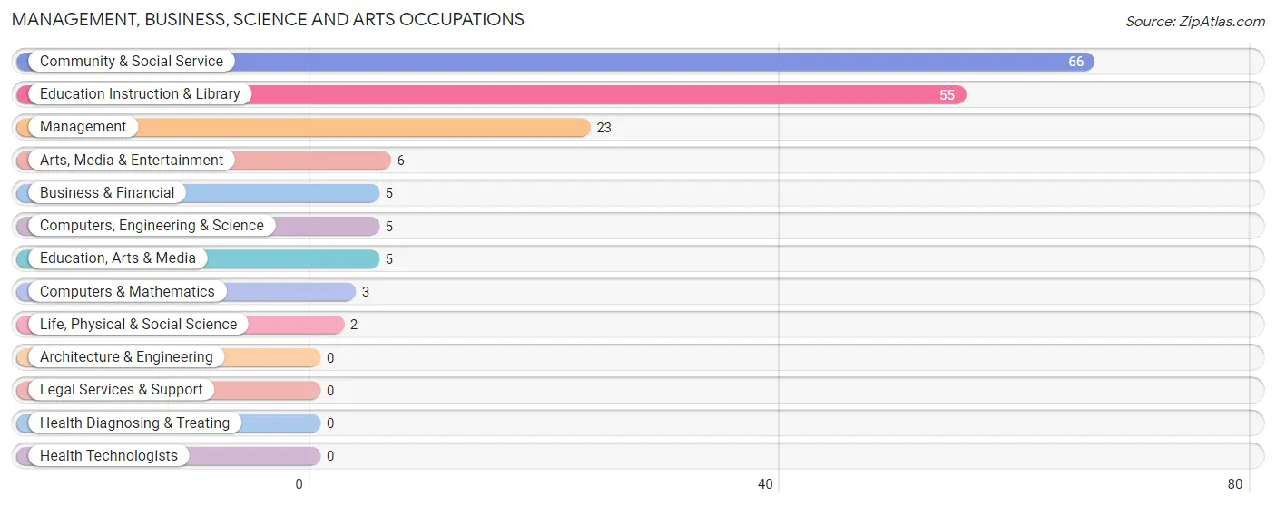 Management, Business, Science and Arts Occupations in Zip Code 17213