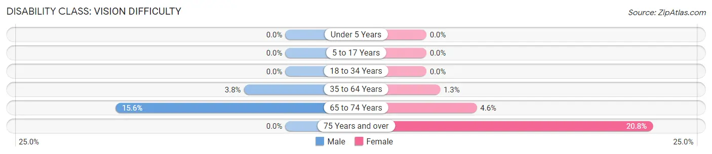 Disability in Zip Code 17228: <span>Vision Difficulty</span>