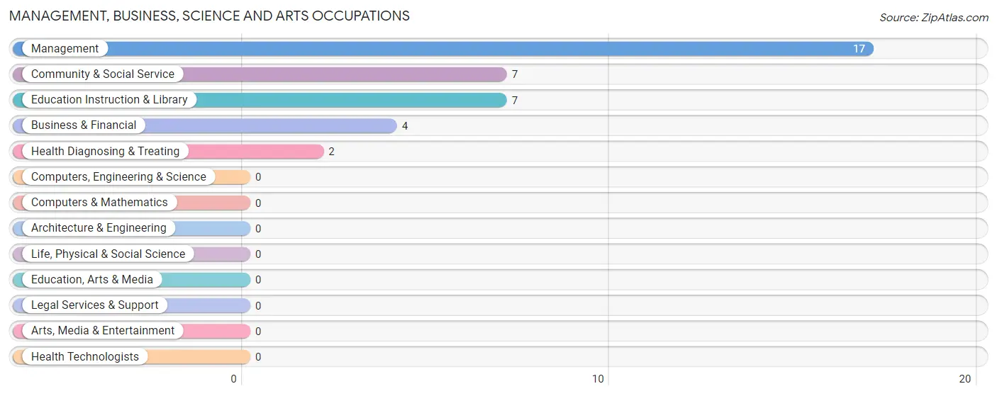 Management, Business, Science and Arts Occupations in Zip Code 17249