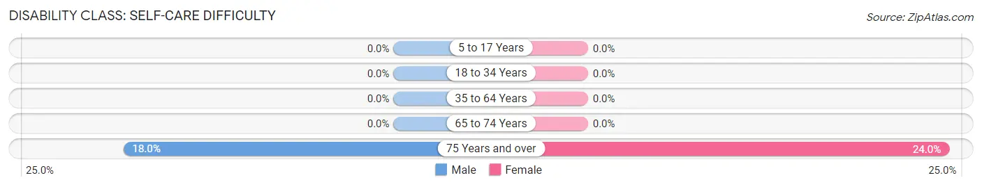 Disability in Zip Code 17306: <span>Self-Care Difficulty</span>