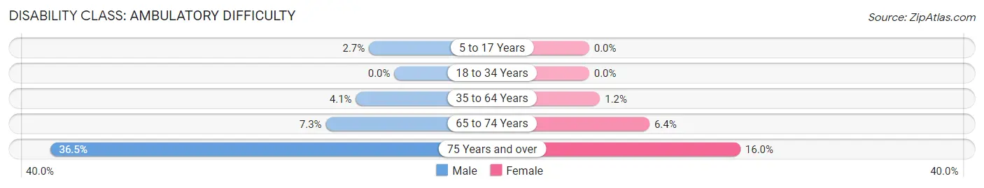 Disability in Zip Code 17321: <span>Ambulatory Difficulty</span>