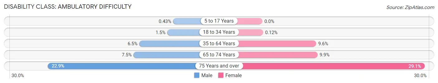 Disability in Zip Code 17325: <span>Ambulatory Difficulty</span>