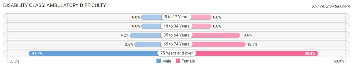 Disability in Zip Code 17516: <span>Ambulatory Difficulty</span>