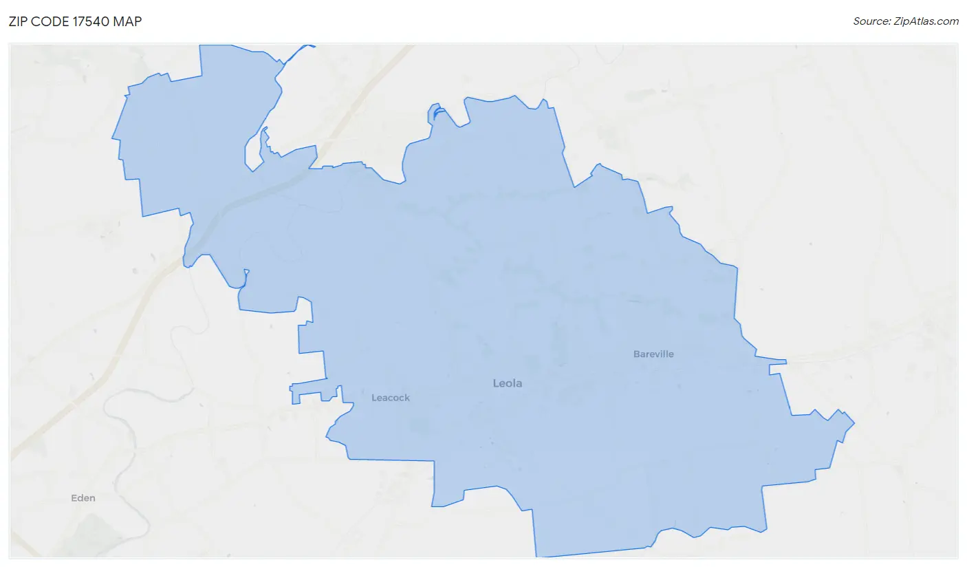 Zip Code 17540 Map