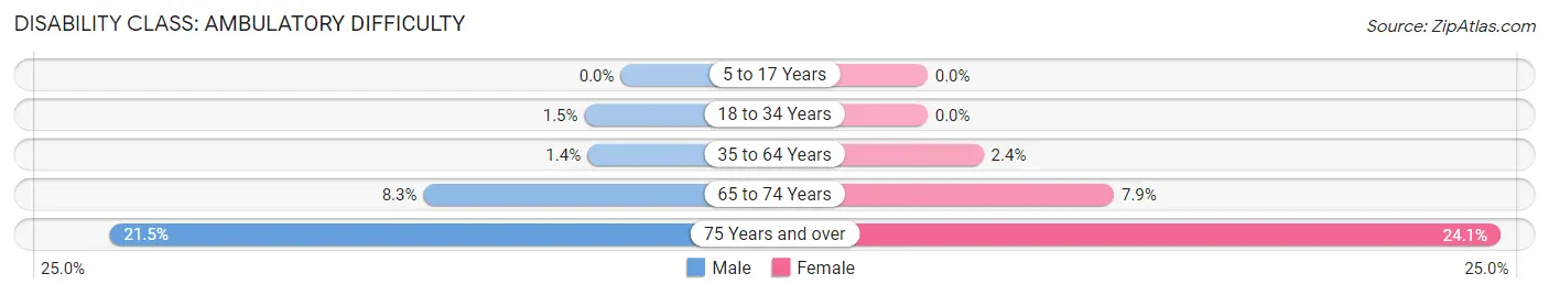 Disability in Zip Code 17543: <span>Ambulatory Difficulty</span>