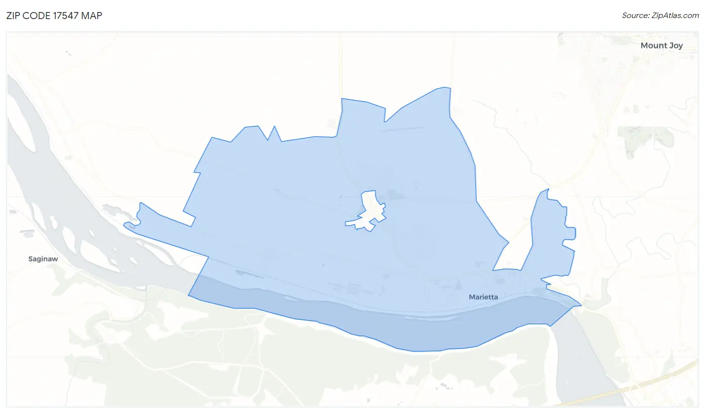 Zip Code 17547 Map