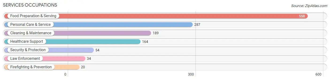 Services Occupations in Zip Code 17551