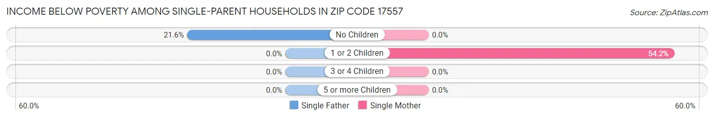 Income Below Poverty Among Single-Parent Households in Zip Code 17557