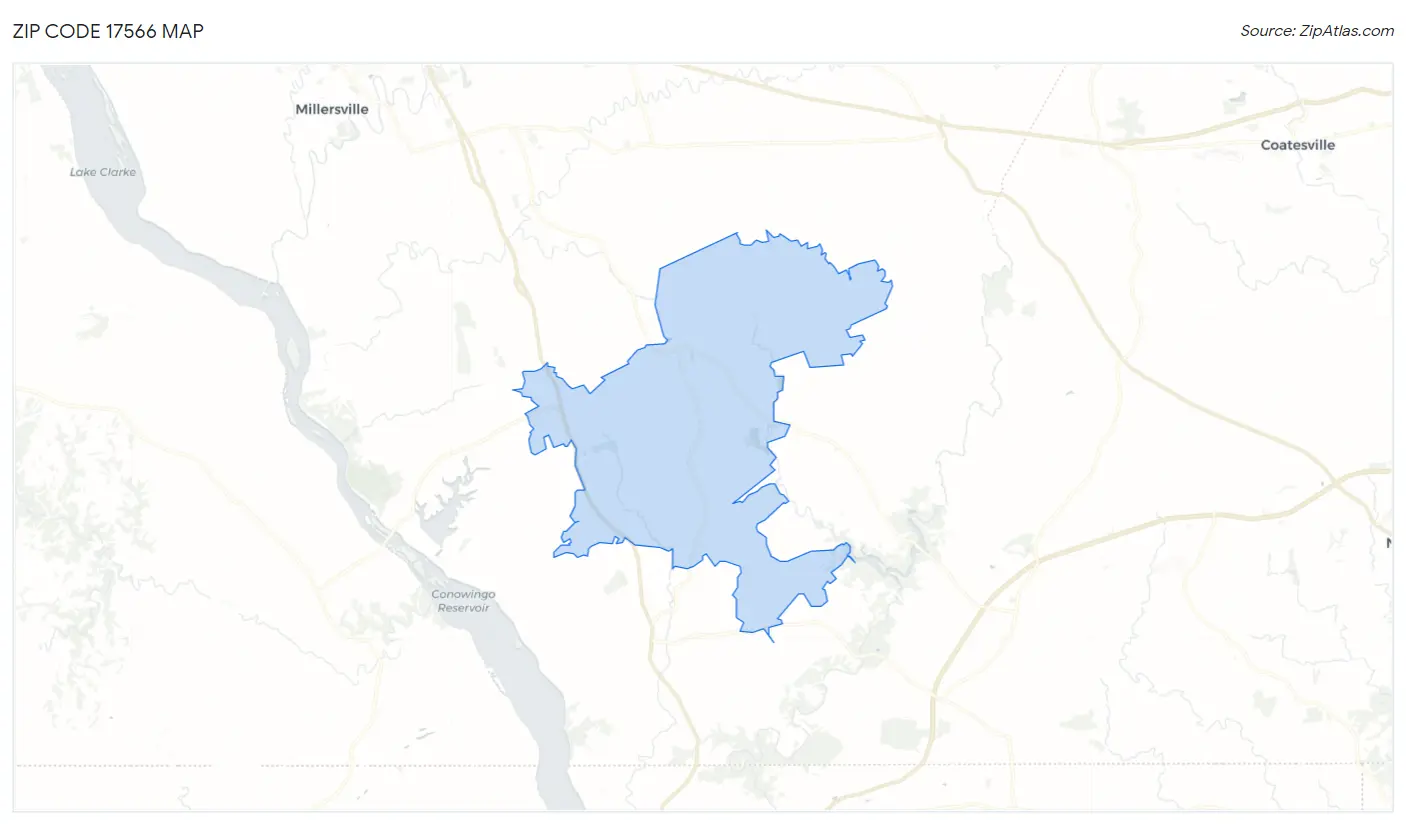 Zip Code 17566 Map