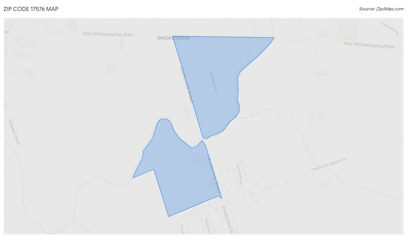 Zip Code 17576 Map