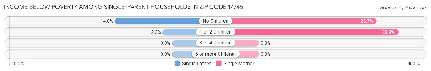 Income Below Poverty Among Single-Parent Households in Zip Code 17745