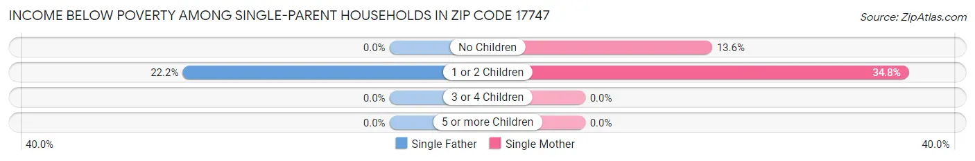 Income Below Poverty Among Single-Parent Households in Zip Code 17747