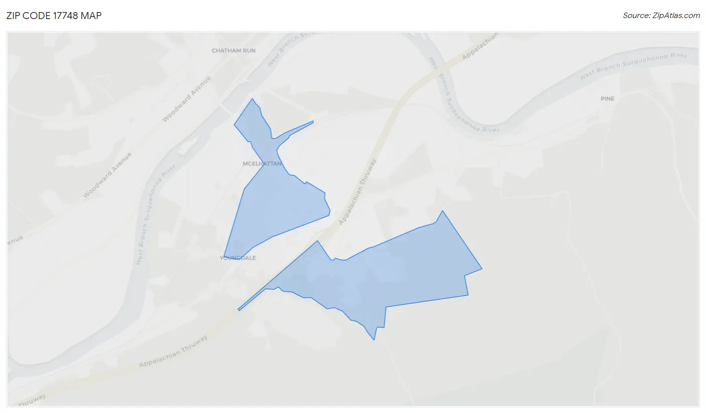 Zip Code 17748 Map