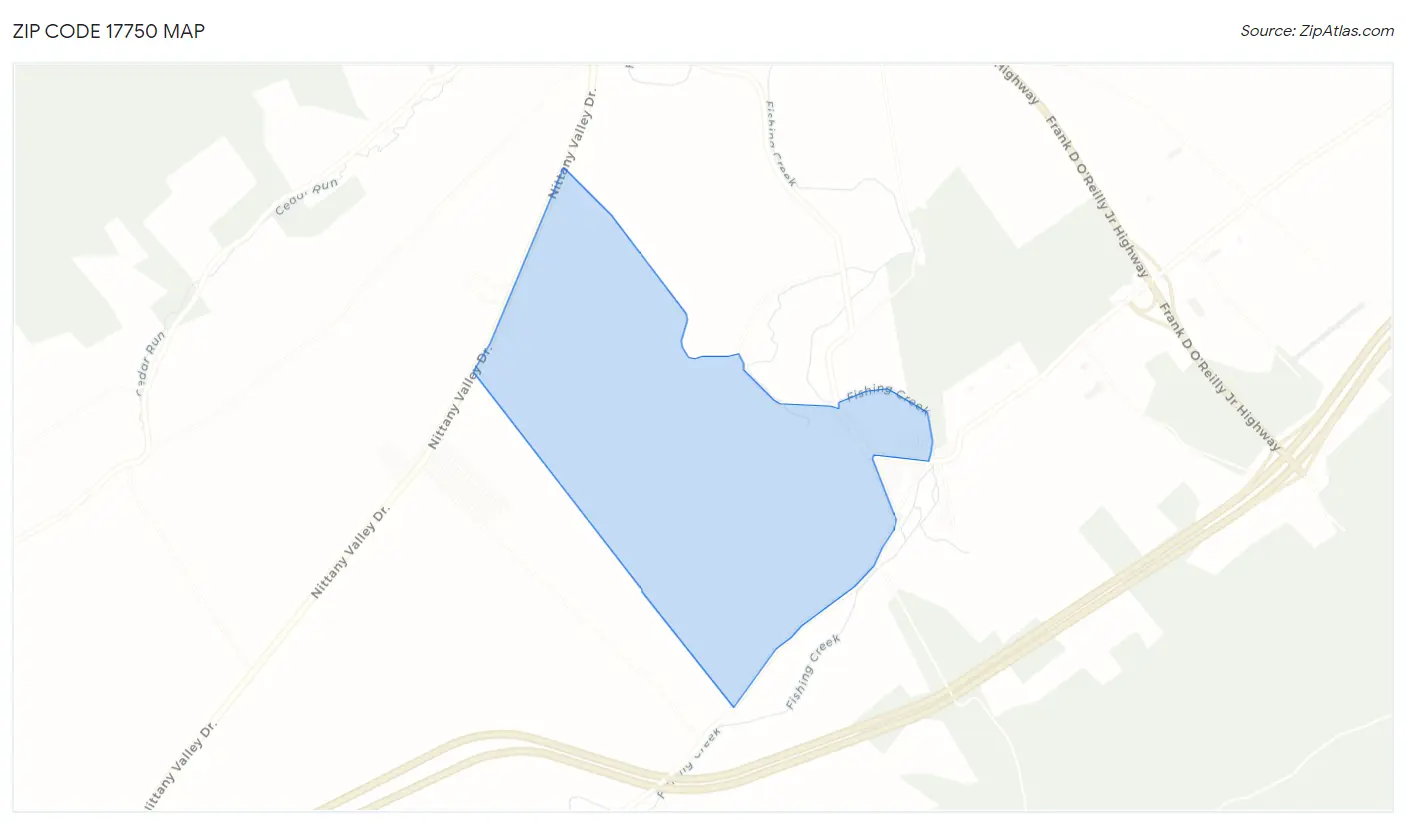 Zip Code 17750 Map