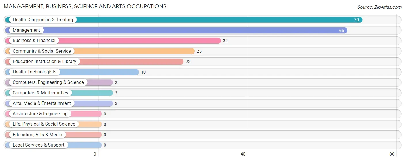 Management, Business, Science and Arts Occupations in Zip Code 17812