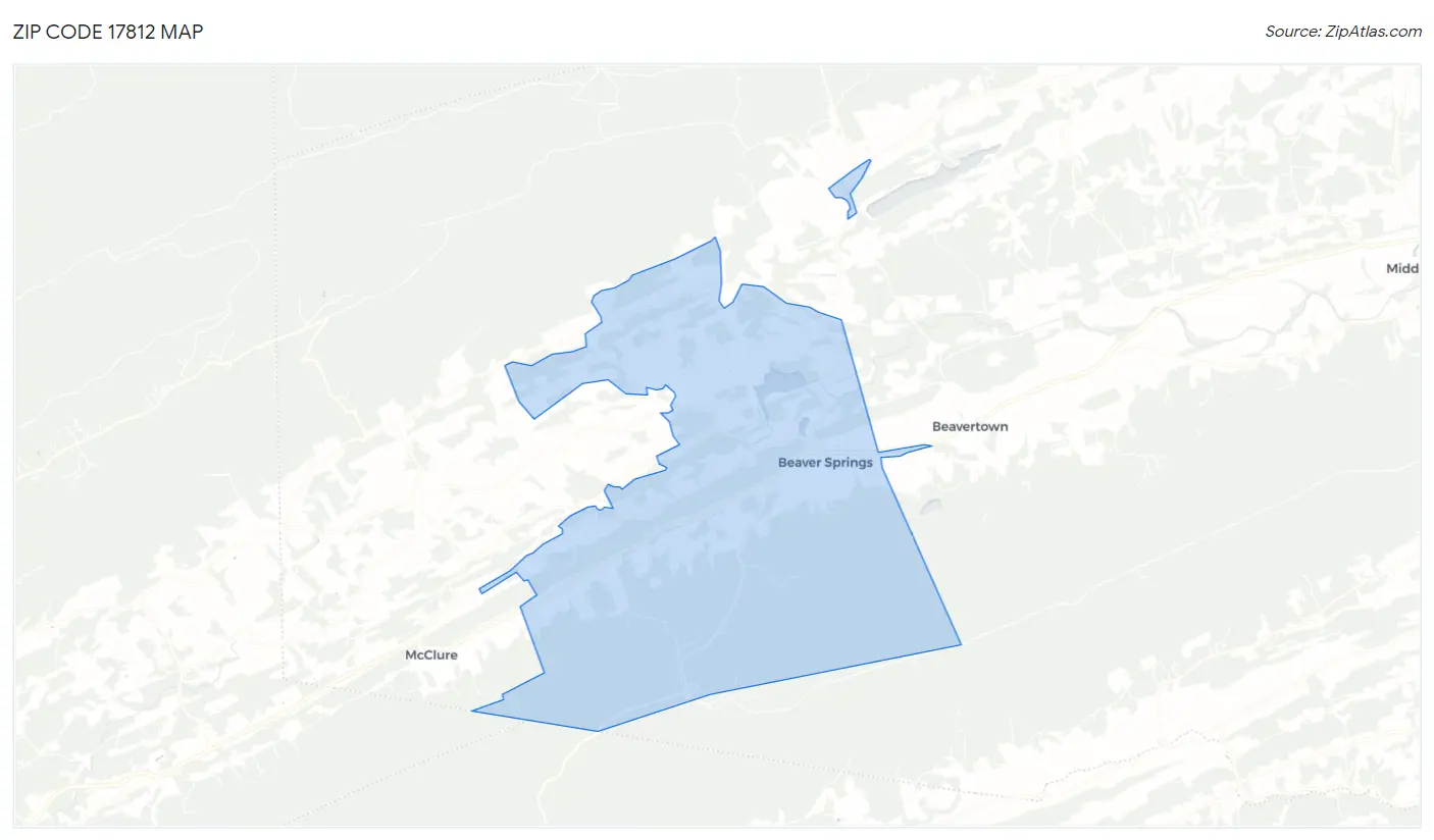 Zip Code 17812 Map