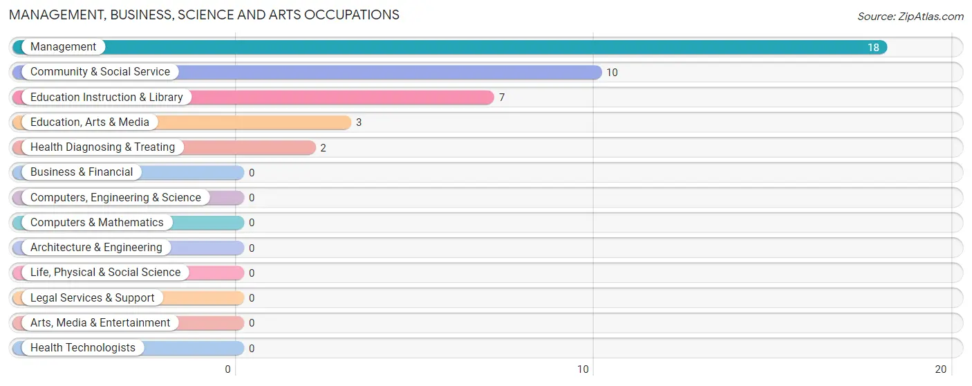 Management, Business, Science and Arts Occupations in Zip Code 17836