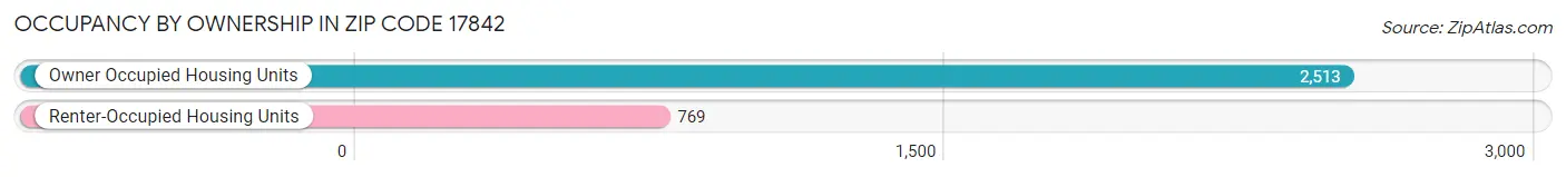 Occupancy by Ownership in Zip Code 17842