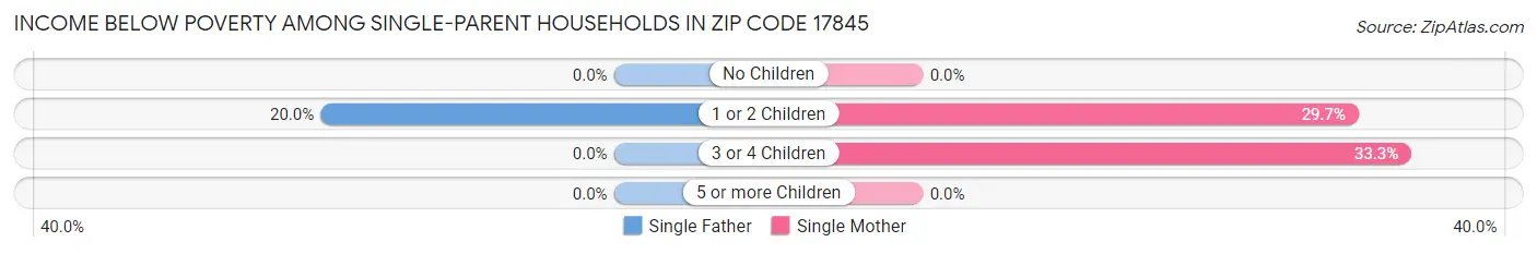 Income Below Poverty Among Single-Parent Households in Zip Code 17845