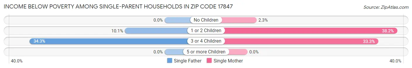 Income Below Poverty Among Single-Parent Households in Zip Code 17847