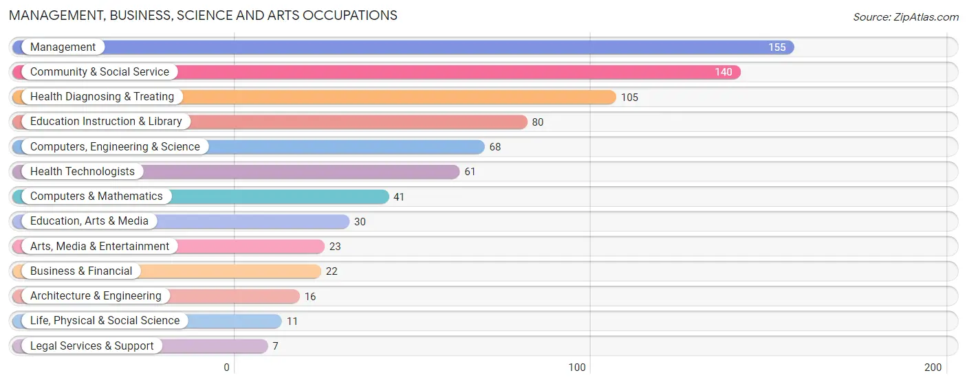 Management, Business, Science and Arts Occupations in Zip Code 17859