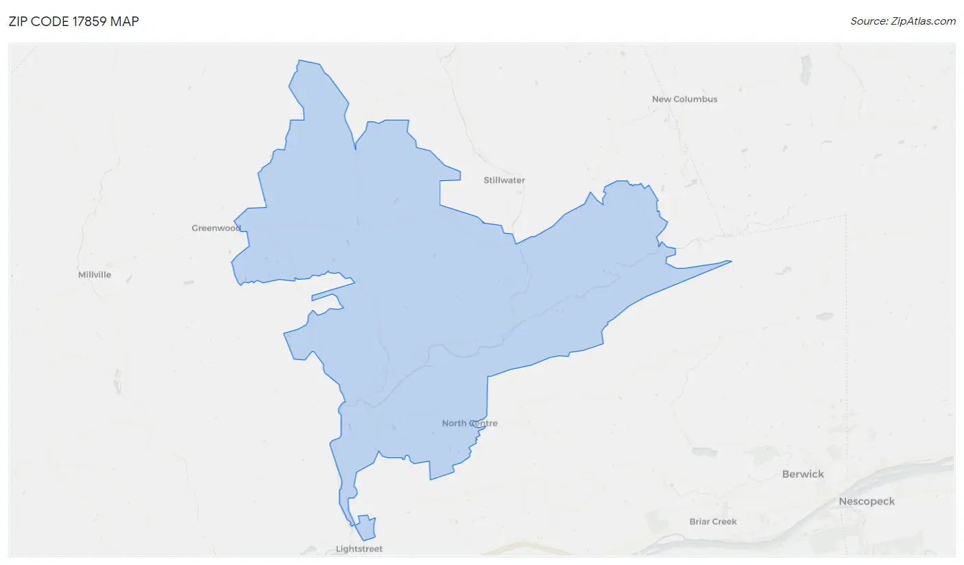 Zip Code 17859 Map