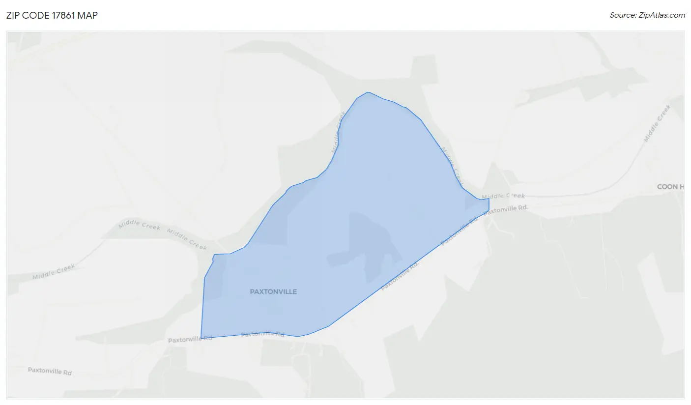 Zip Code 17861 Map