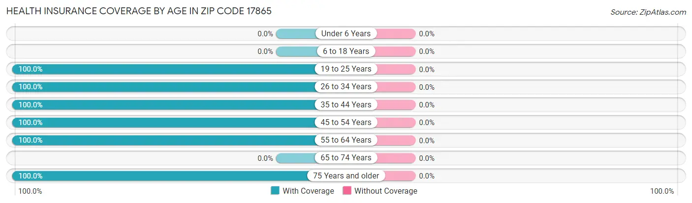 Health Insurance Coverage by Age in Zip Code 17865