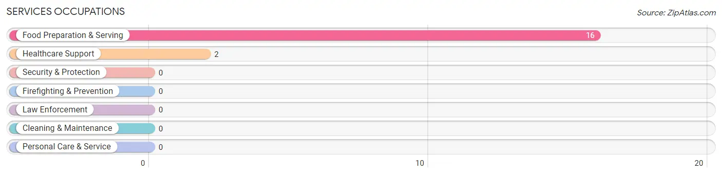 Services Occupations in Zip Code 17884