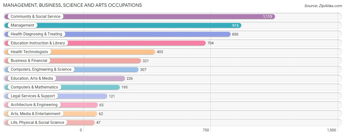 Management, Business, Science and Arts Occupations in Zip Code 17901