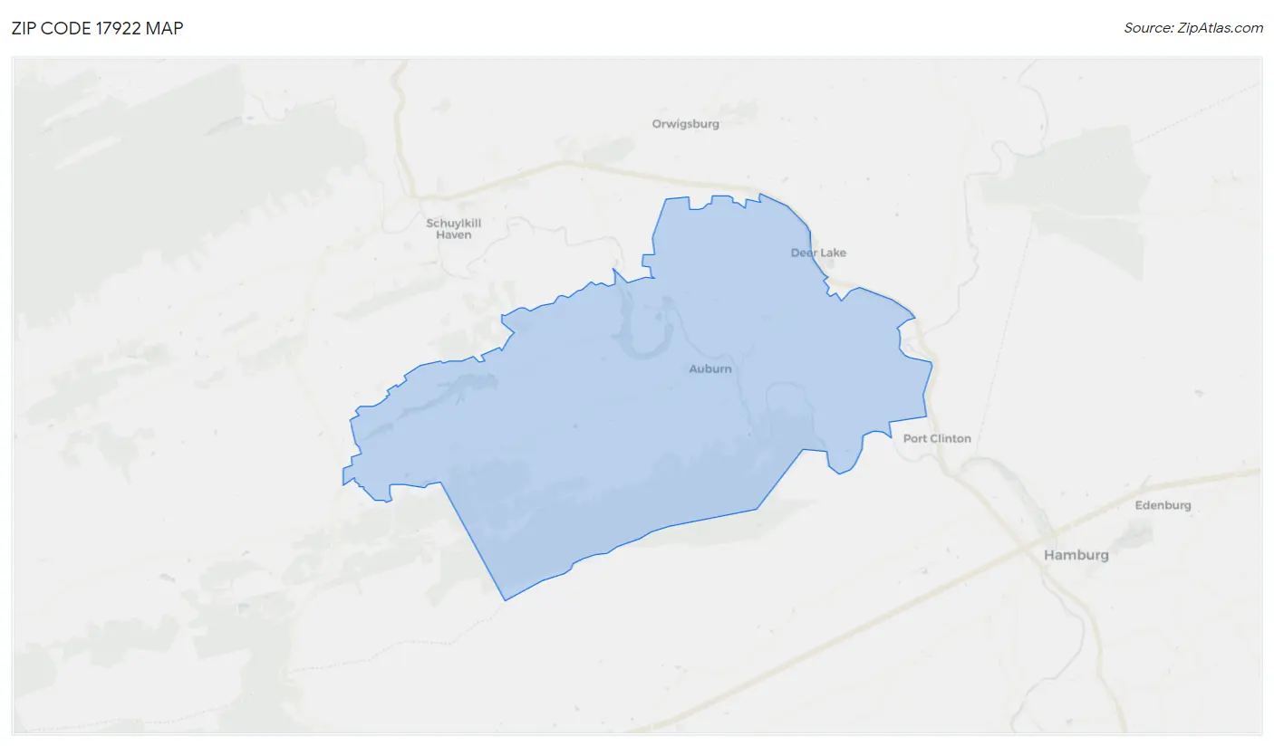 Zip Code 17922 Map