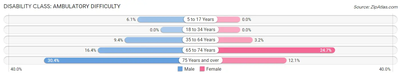 Disability in Zip Code 17938: <span>Ambulatory Difficulty</span>