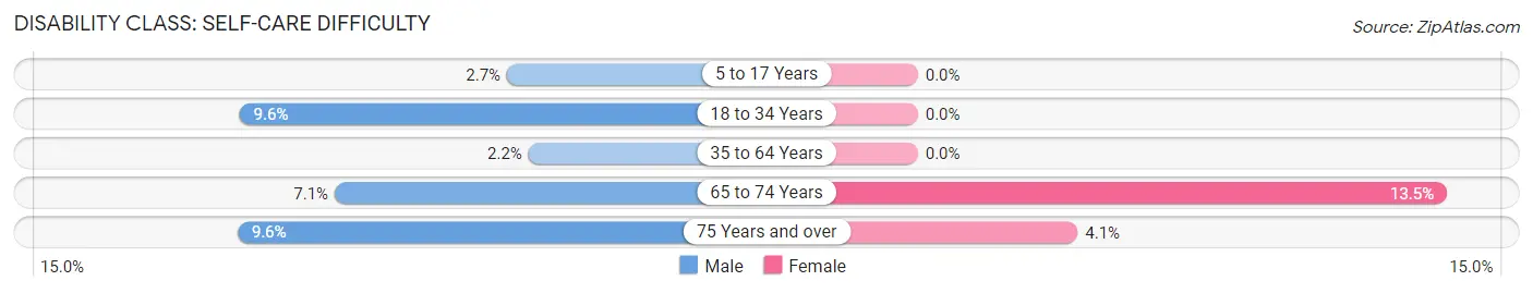 Disability in Zip Code 17941: <span>Self-Care Difficulty</span>