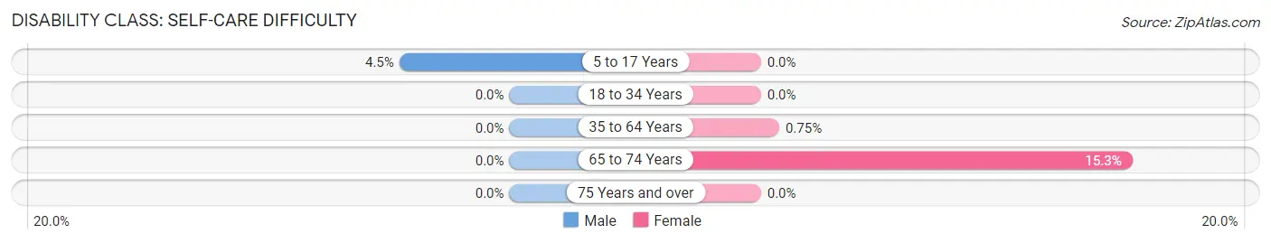 Disability in Zip Code 17983: <span>Self-Care Difficulty</span>