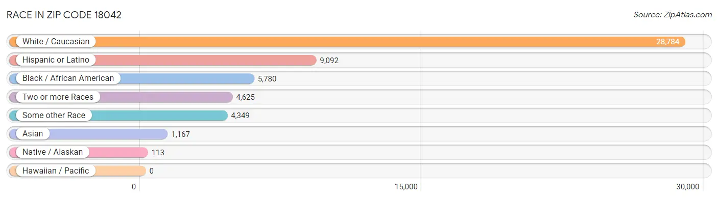 Race in Zip Code 18042