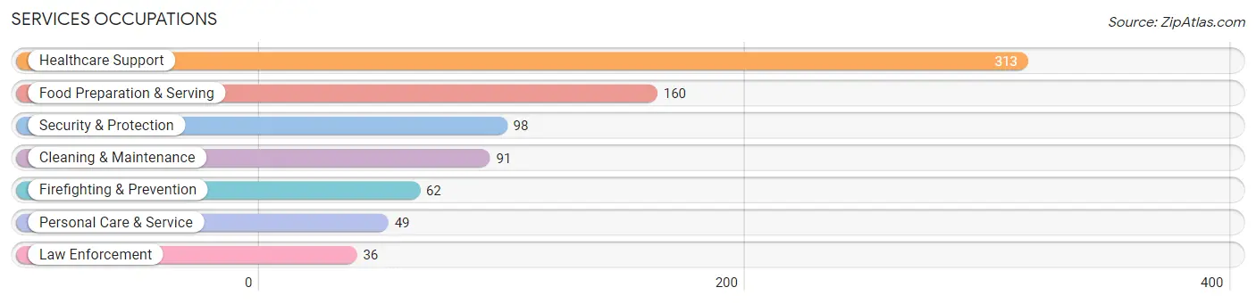 Services Occupations in Zip Code 18229