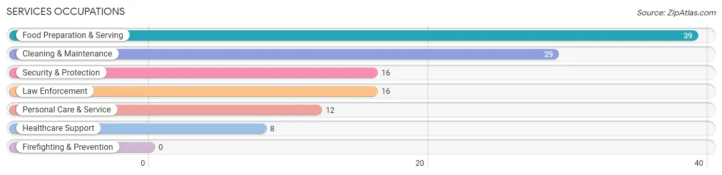 Services Occupations in Zip Code 18355