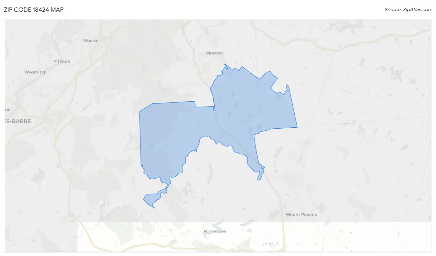 Zip Code 18424 Map