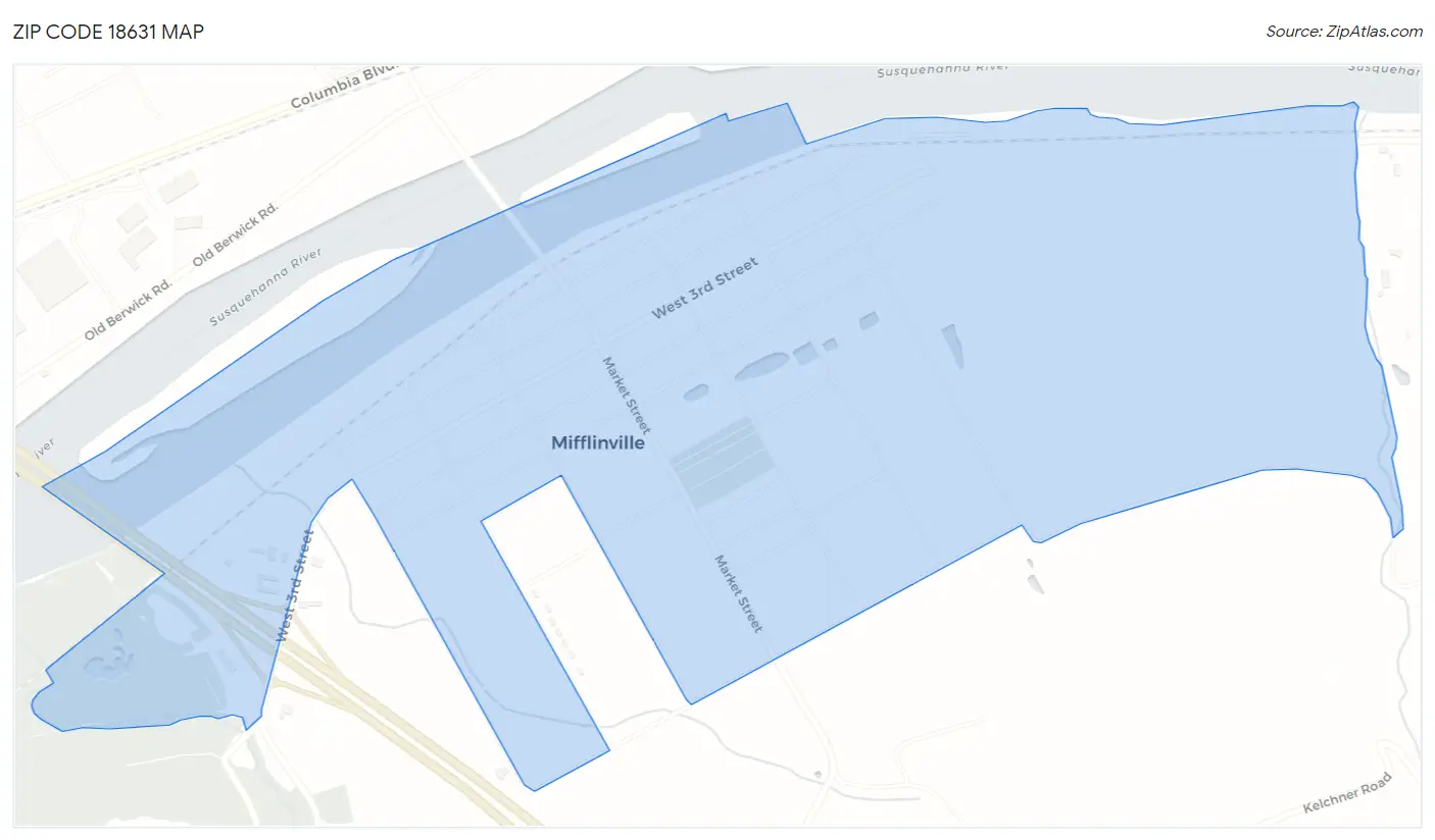 Zip Code 18631 Map