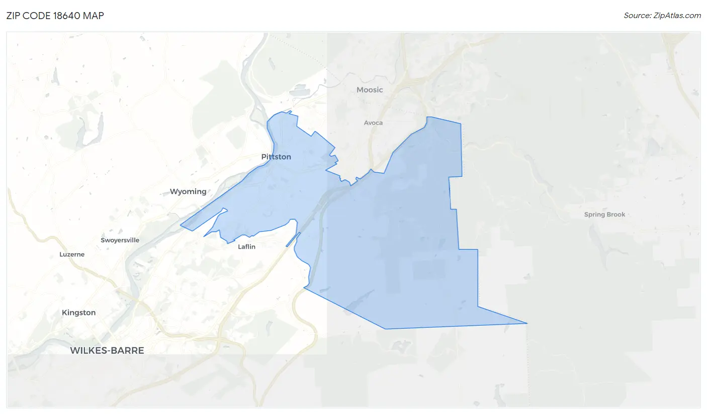 Zip Code 18640 Map