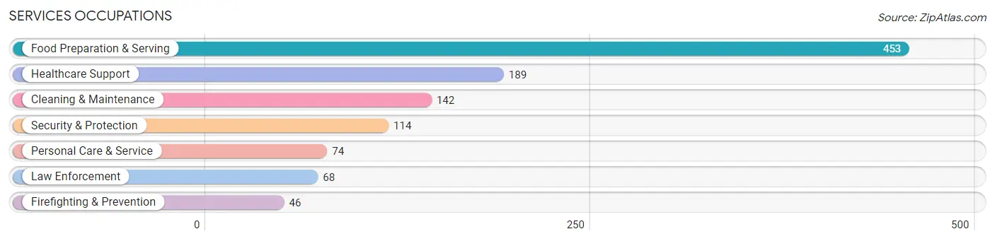 Services Occupations in Zip Code 18641