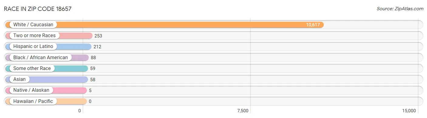 Race in Zip Code 18657