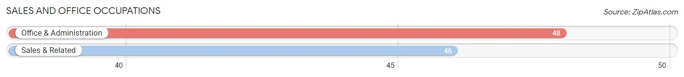 Sales and Office Occupations in Zip Code 18821